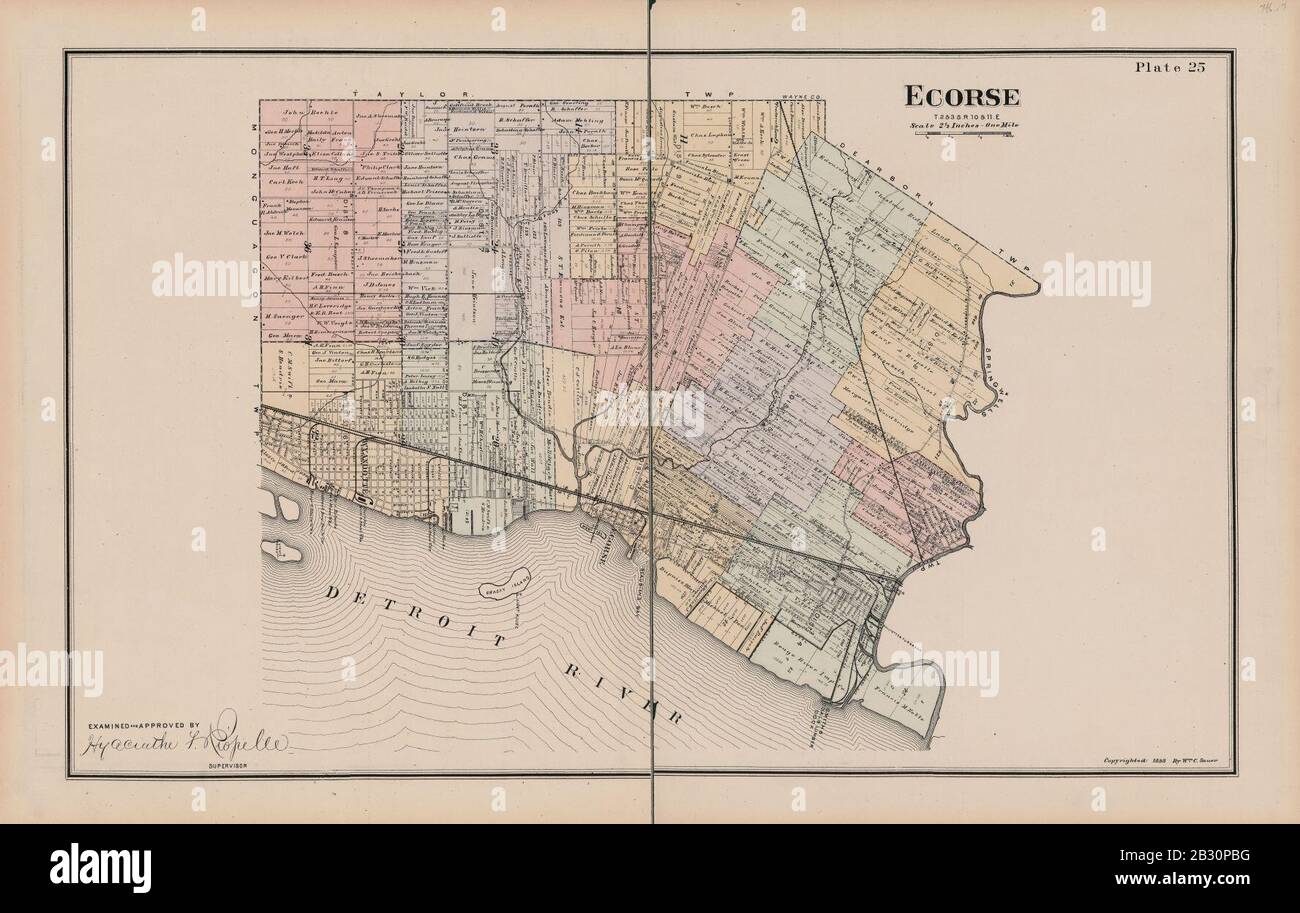 Atlas oficial general del condado de Wayne, Michigan que contiene