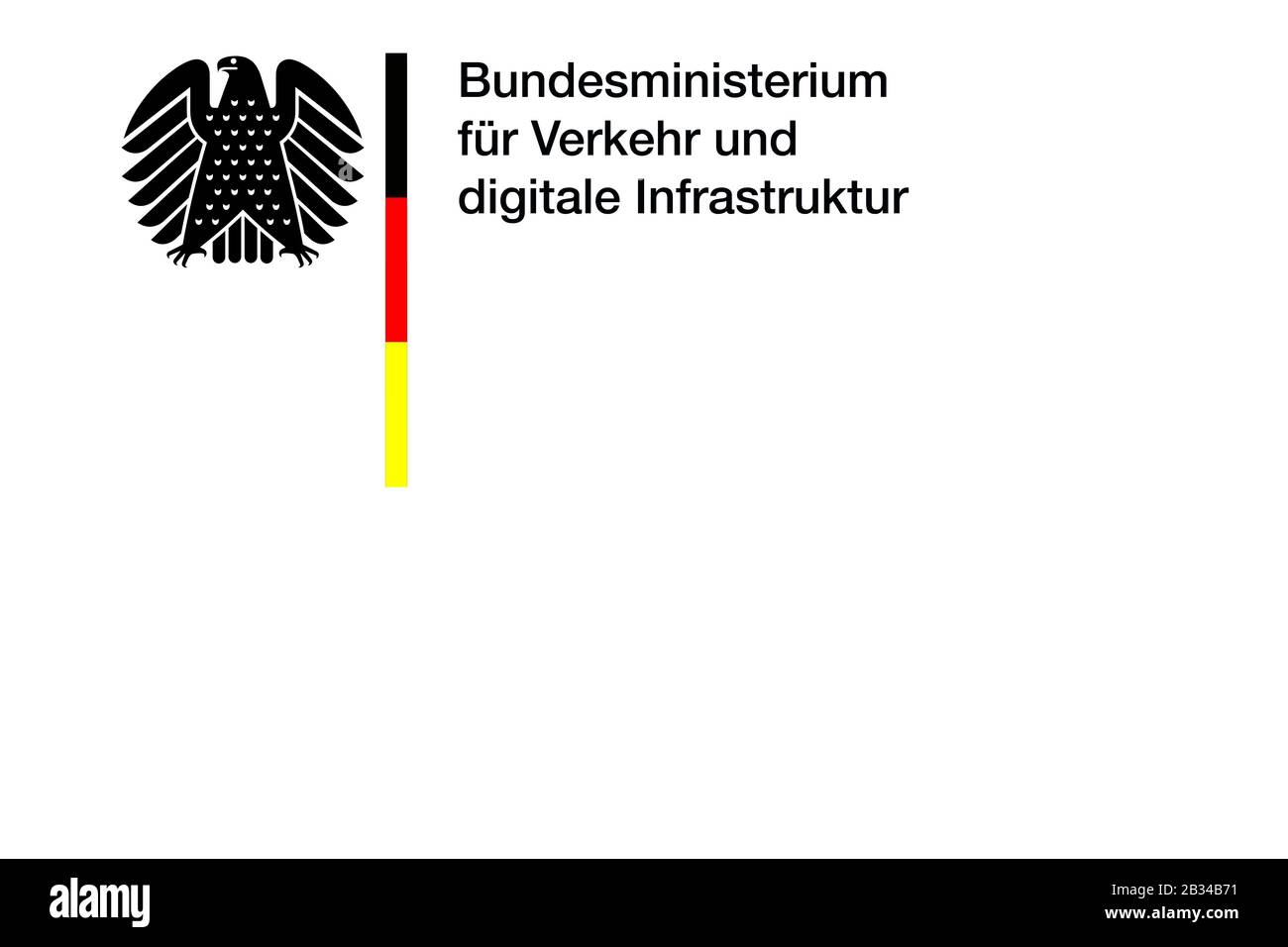 Bundesministerium fuer Verkehr und digitale Infrastruktur, Ministerio Federal de Transporte e Infraestructura Digital, membrete, Alemania Foto de stock