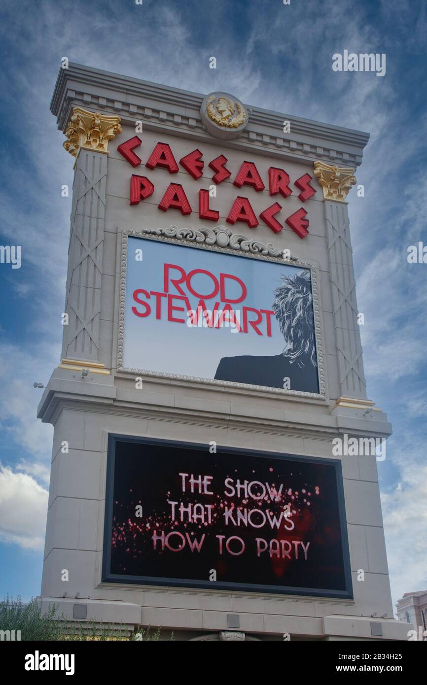 Rod Stewart En El Espectáculo Caesars Palace Fotografía de stock - Alamy