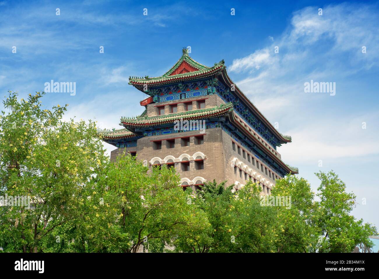Qianmen tiro con arco torre Beijing China Foto de stock