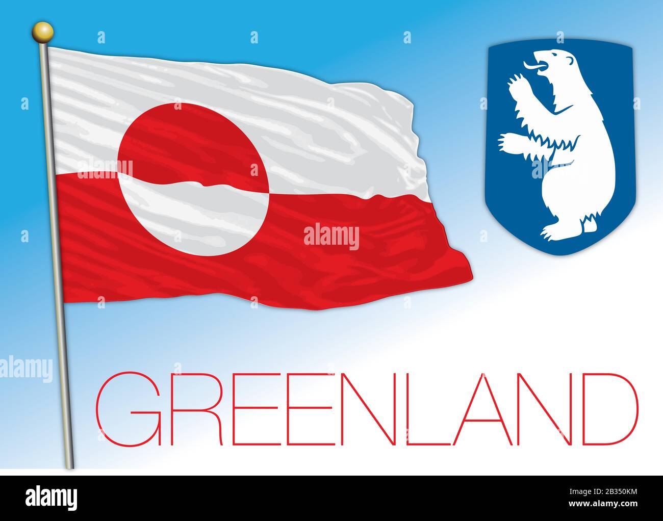 Bandera De Groenlandia Imágenes vectoriales de stock Alamy