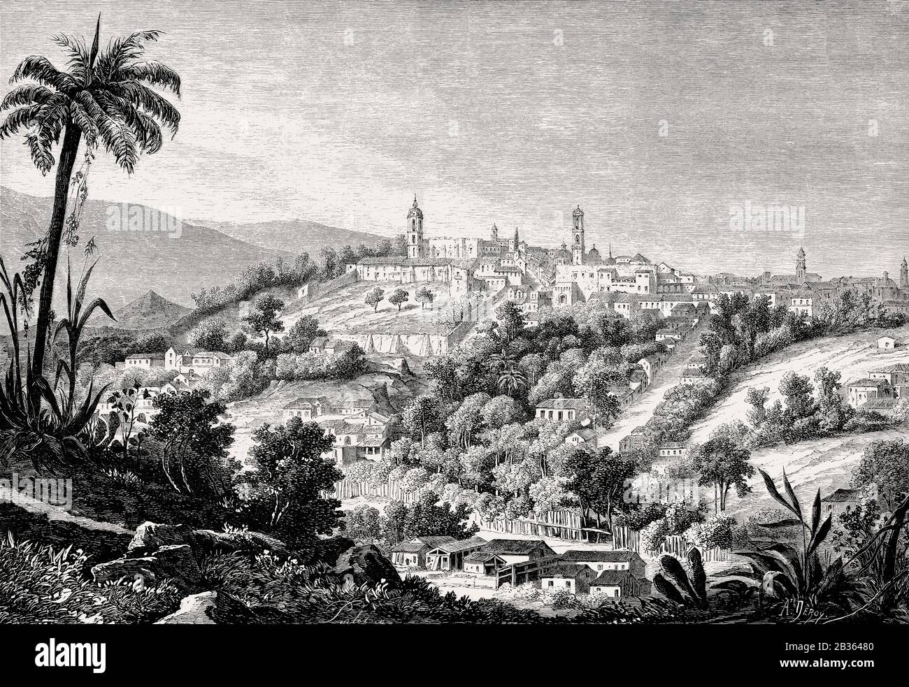 Jalapa, República de Guatemala, Centroamérica, siglo XIX Foto de stock
