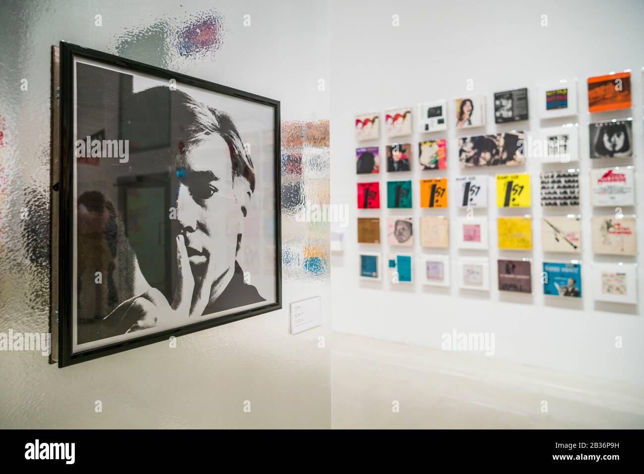 SUECIA, Scania, Malmo, moderna Museet Malmo Museo de Arte moderno,  exposición de portadas de discos diseñados por el artista Andy Warhol  Fotografía de stock - Alamy