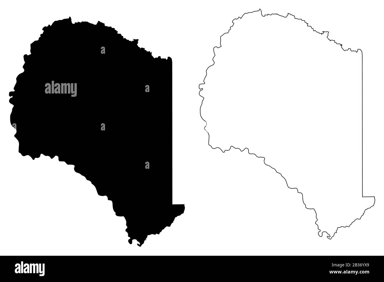 Condado de Suwannee, Florida (condado de EE.UU., Estados Unidos de América, EE.UU., EE.UU.) mapa ilustración vectorial, dibujo de garabatos Mapa de Suwannee Ilustración del Vector