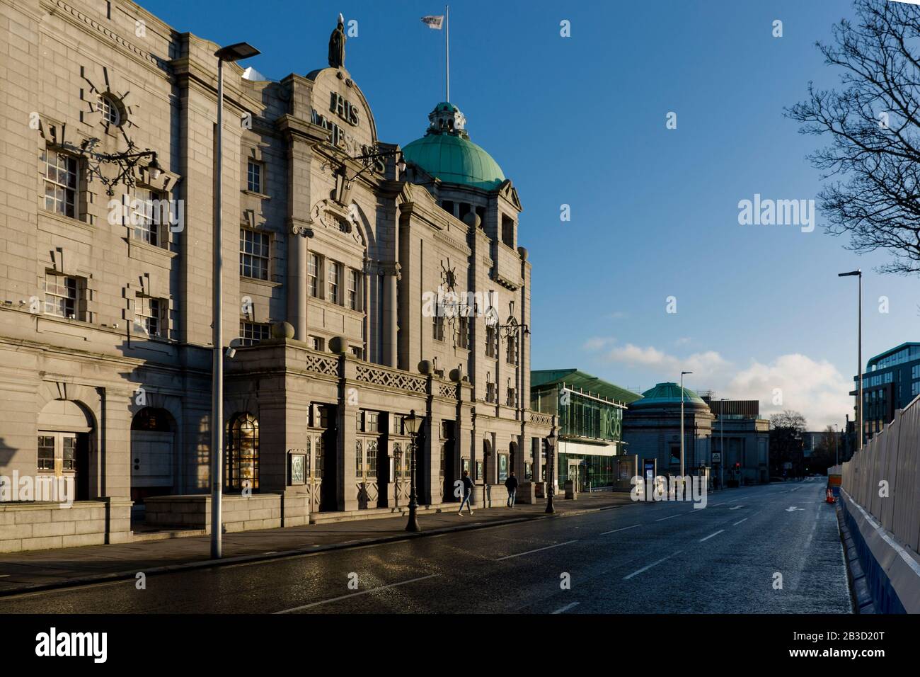 Teatro de su Majestad, Aberdeen, Escocia a primera hora de la mañana Foto de stock