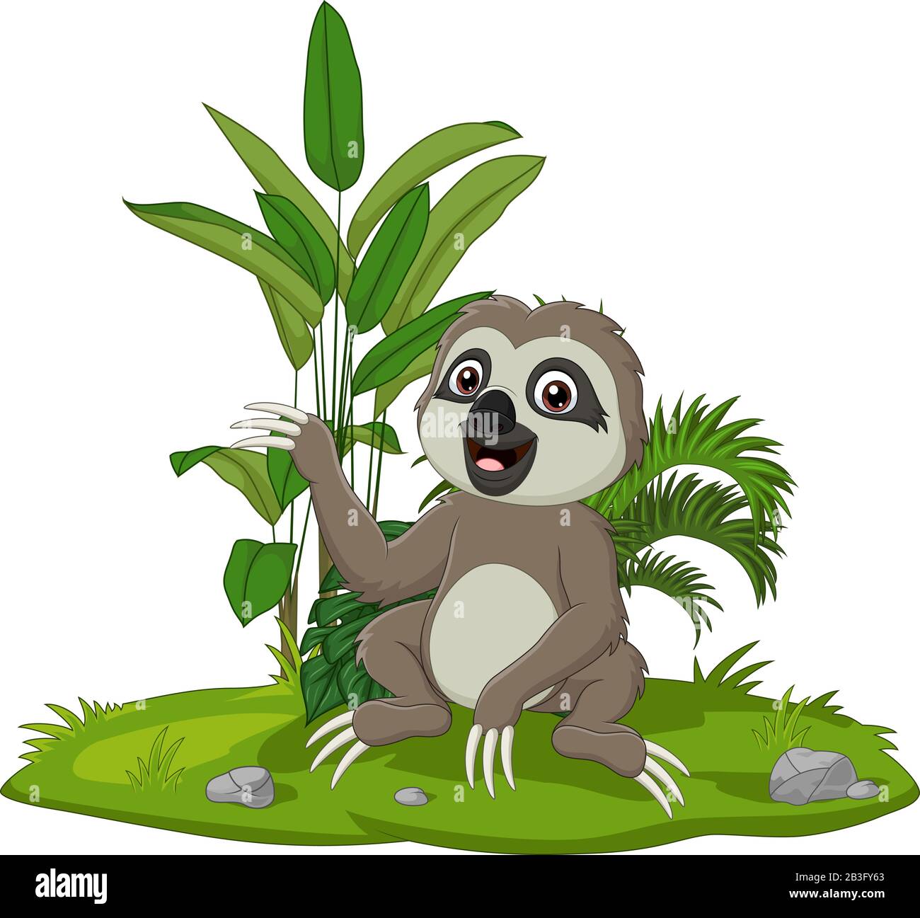 Lindo Bebe Perezoso Sentado En La Hierba Imagen Vector De Stock Alamy Lindo Bebe Perezoso Sentado En La Hierba Imagen Vector De Stock Alamy