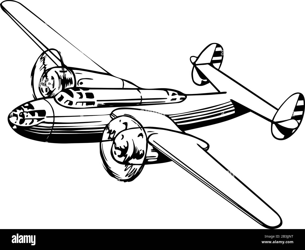 Ilustración Del Vector Del Avión De La Segunda Guerra Mundial Imagen Vector  de stock - Alamy
