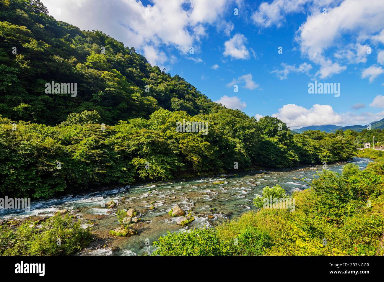 Río Daiya, Nikko, Patrimonio De La Humanidad De La Unesco, Prefectura De Tochigi, Honshu, Japón, Asia Foto de stock