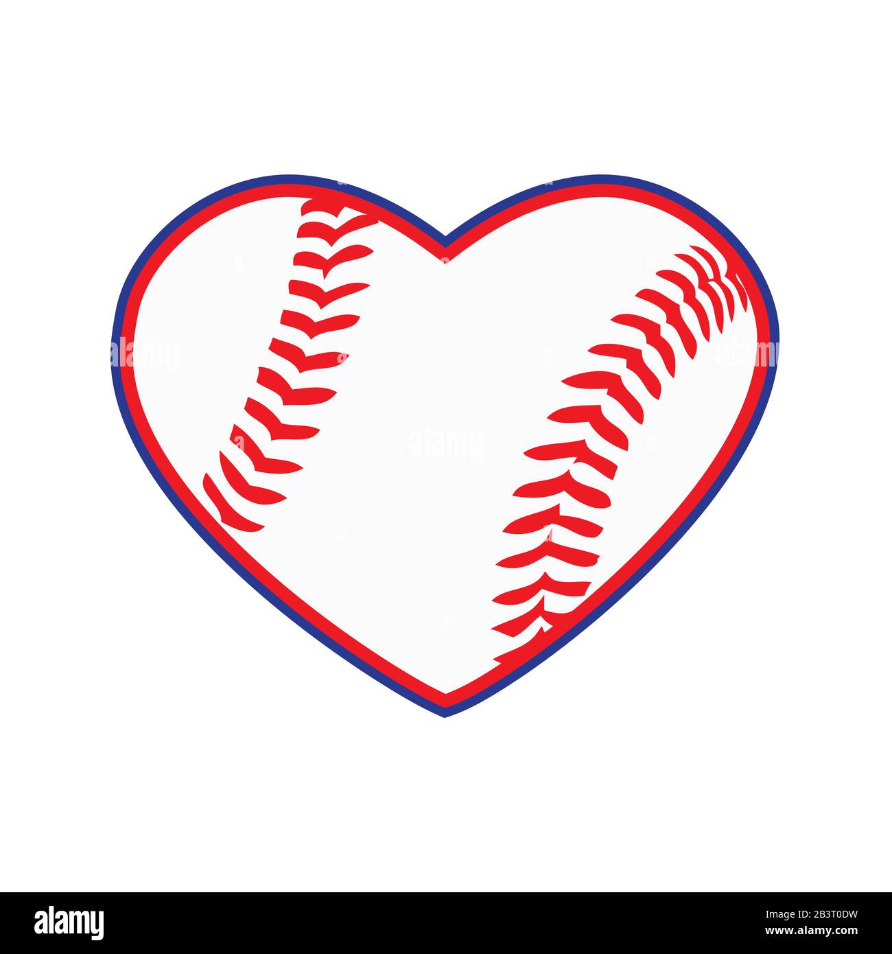 pelota de béisbol objeto deporte juego amor corazón forma ilustración Fotografía de stock - Alamy