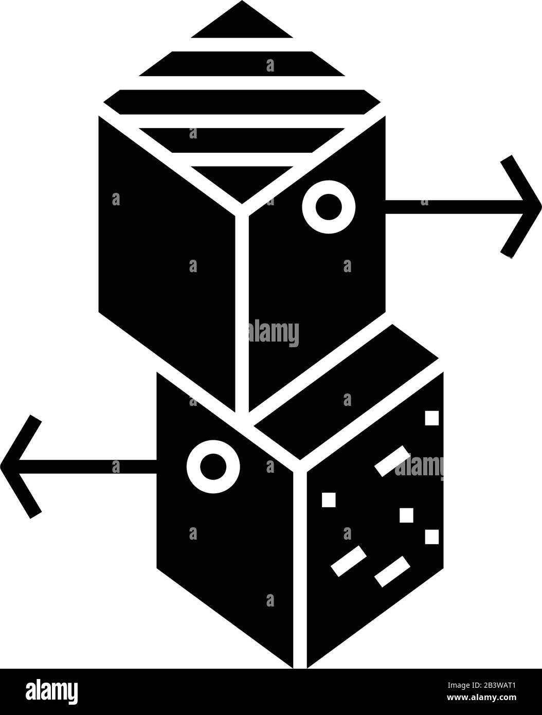 Relaciones icono negro, ilustración de concepto, símbolo de vector plano, signo de glifo. Ilustración del Vector