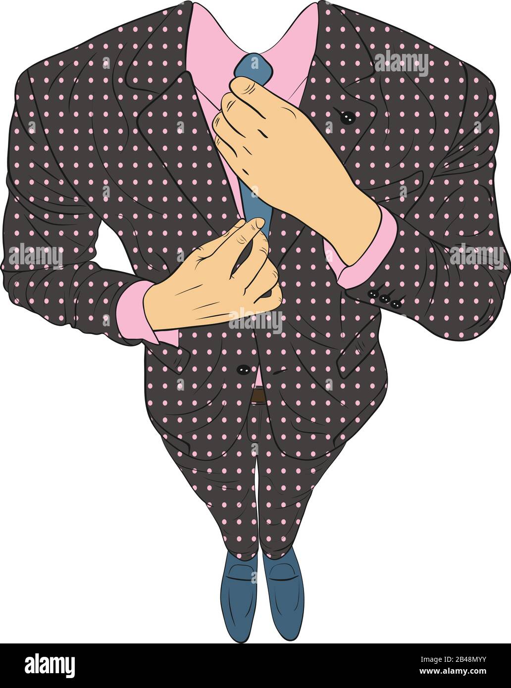 Business Suit sin ilustración vectorial de cabeza. Ilustración del Vector