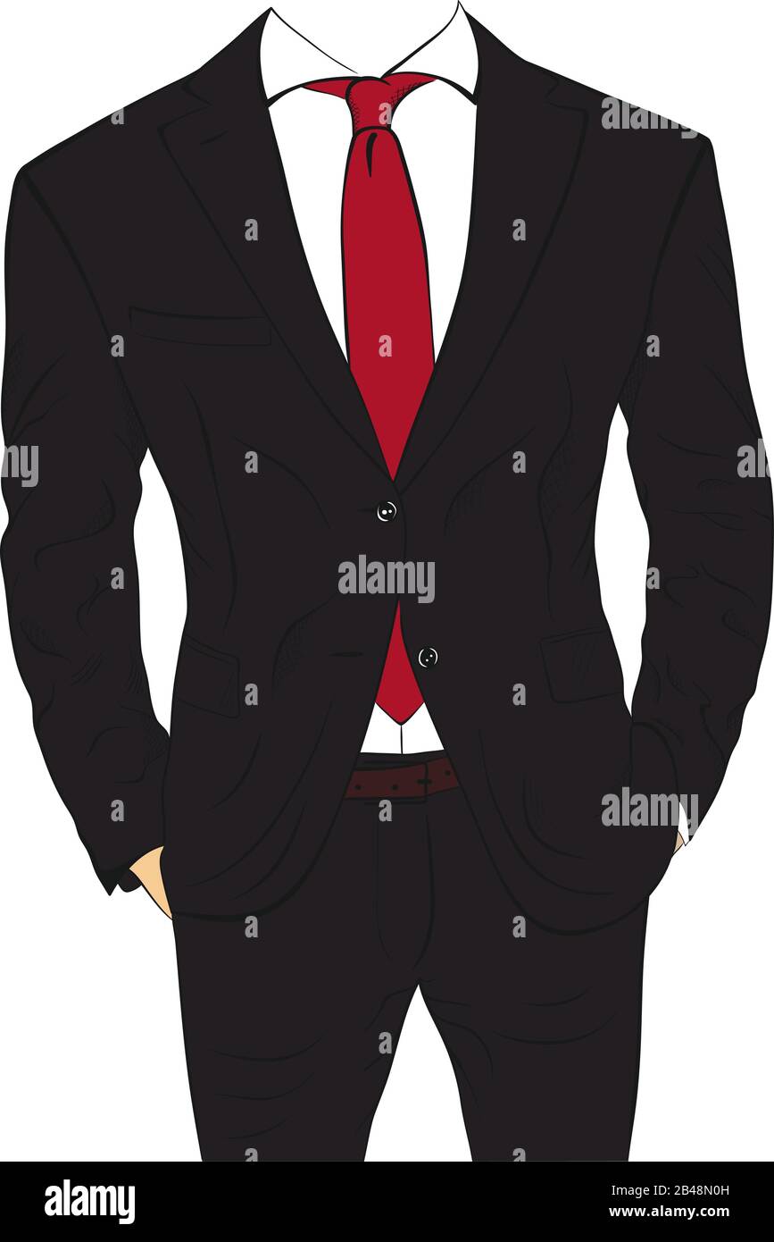 Business Suit sin ilustración vectorial de cabeza. Ilustración del Vector
