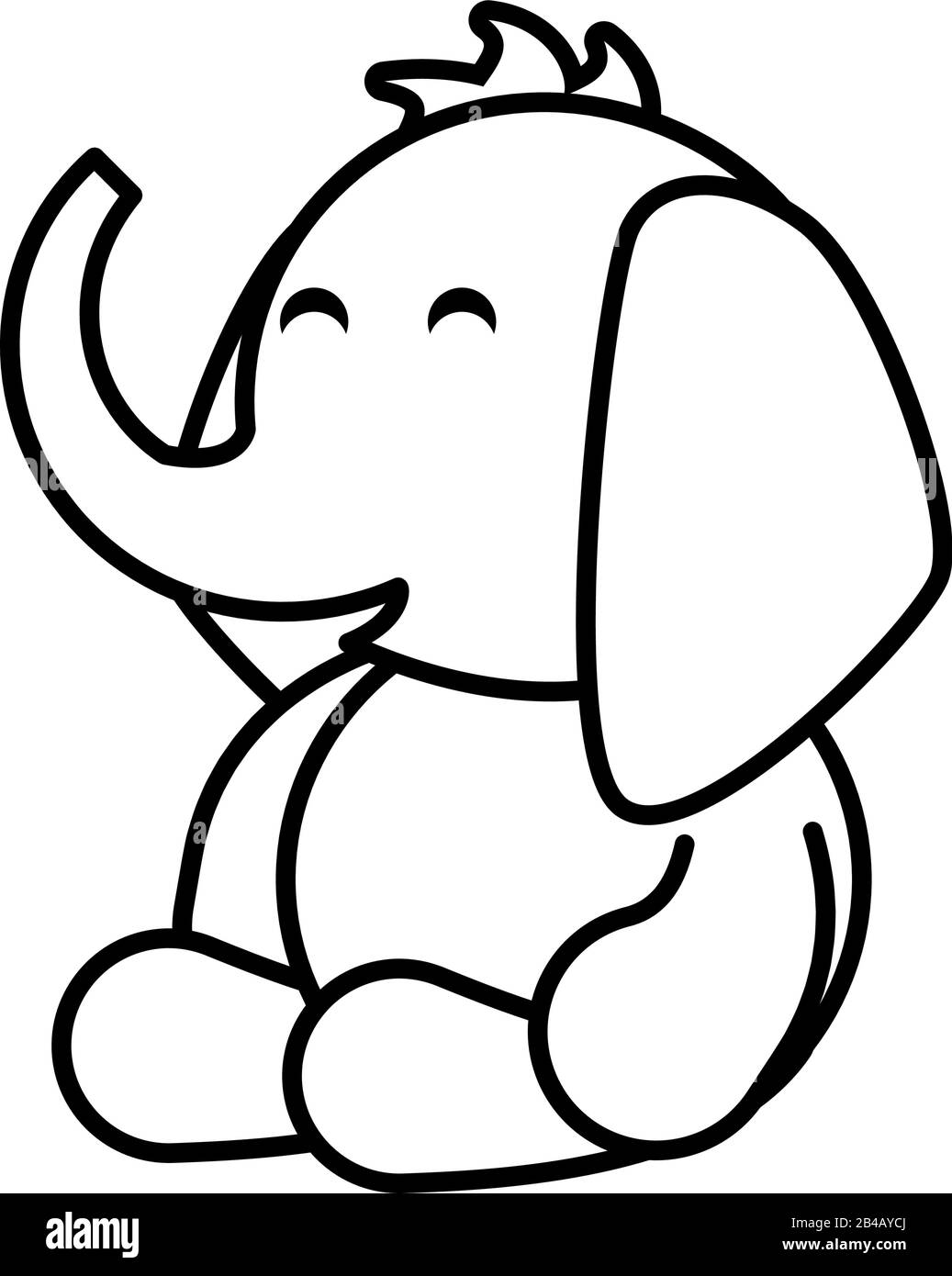 Silueta De Elefante Bebe Imagenes Recortadas De Stock Alamy