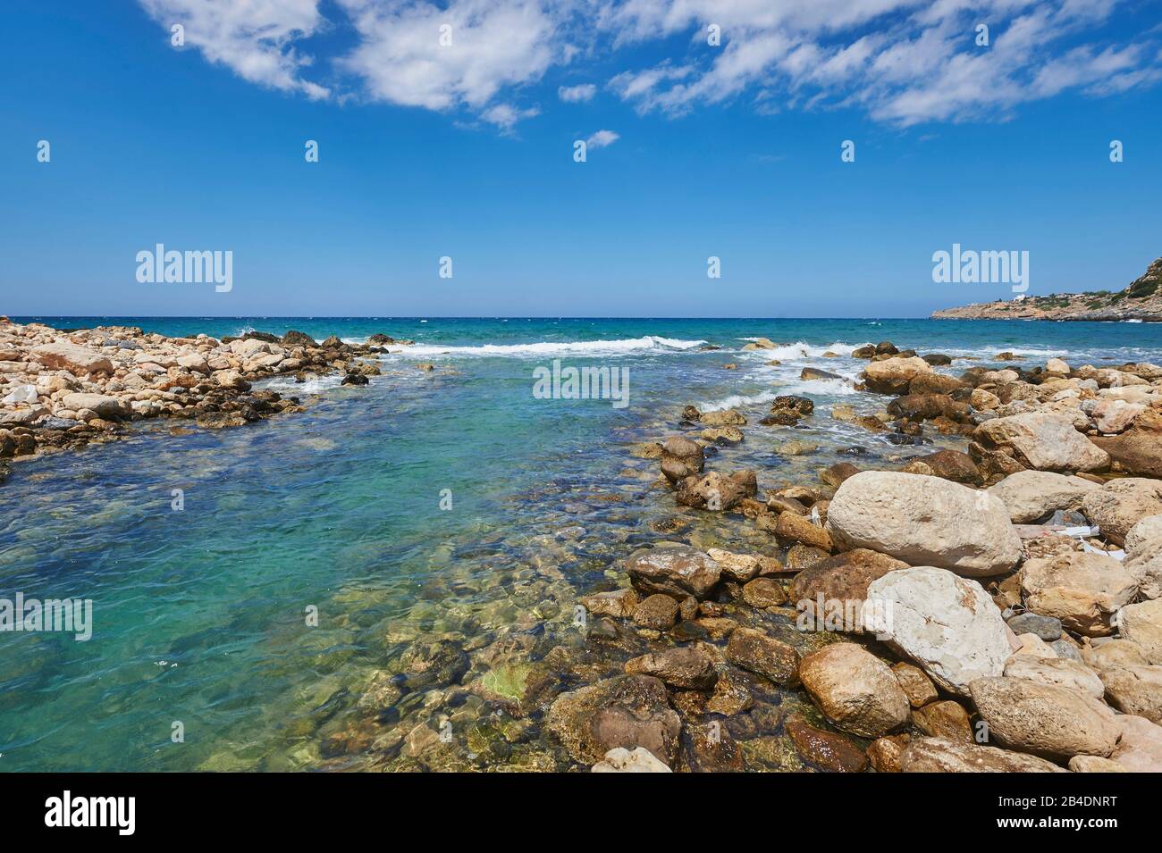 Paisaje de una costa, Creta, Grecia Foto de stock