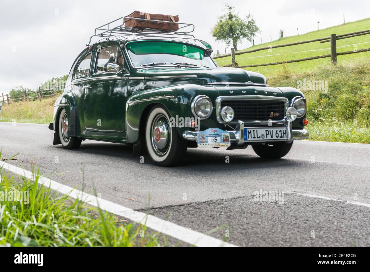 Bad König, Hesse, Alemania, Volvo PV 544, construido en 1961, 1780 cc, 60 cv, en el Klassikerfestival. Foto de stock