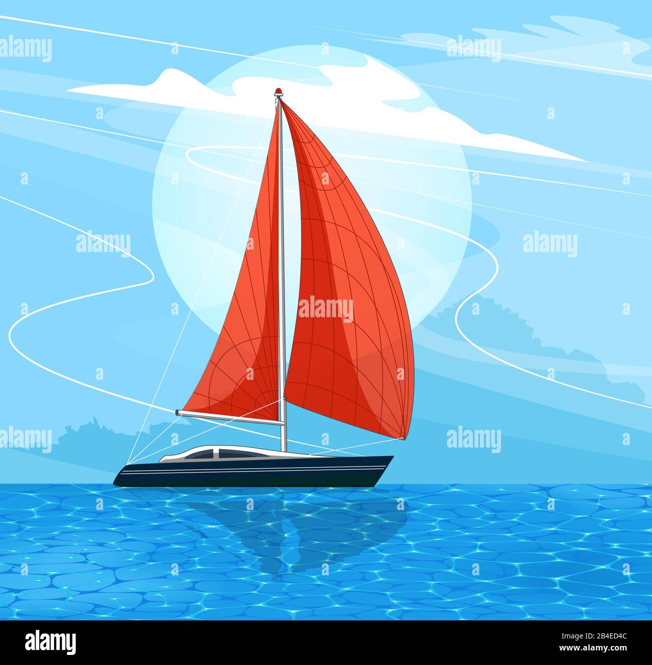 Banner de velero en estilo de dibujos animados Imagen Vector de stock - Alamy Banner de velero en estilo de dibujos animados Imagen Vector de stock - Alamy