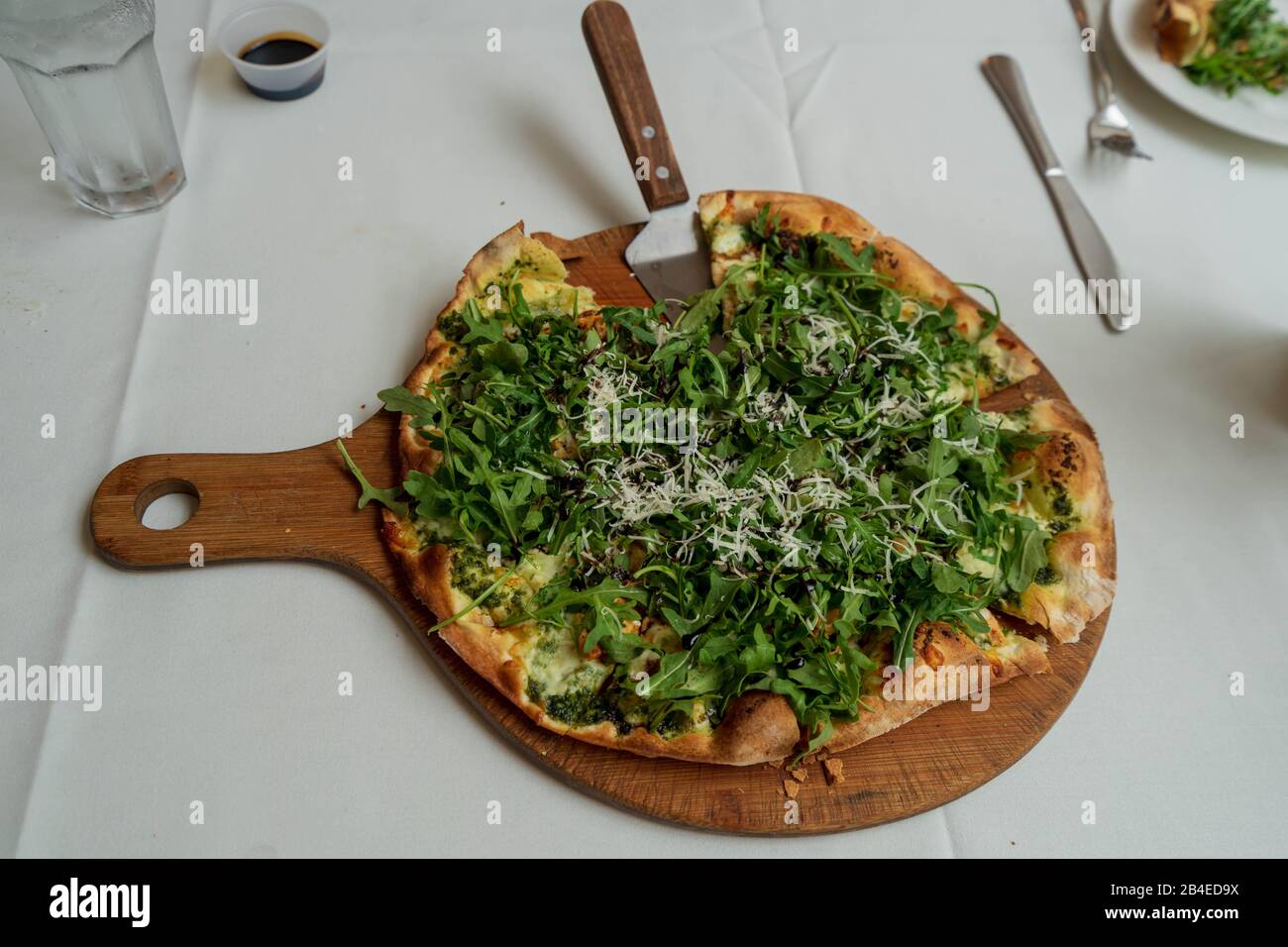 Maravillosa Pizza Vegetariana De Canadá Foto de stock