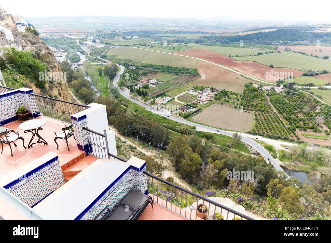 Hotel el Convento, Vista al valle, Río, Guadalete, panorámica, Terraza