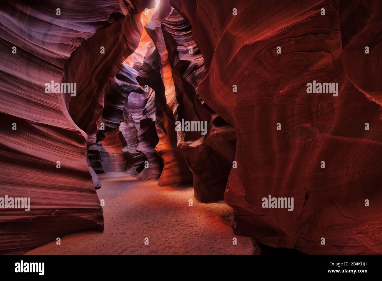 Ee.Uu., Estados Unidos De América, Utah, Page, Upper Antelope Canyon, Foto de stock