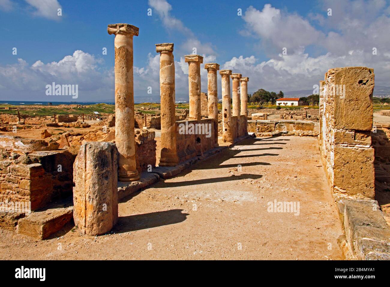 Paphos, Parque Arqueológico, Chipre, Parte Griega Foto de stock