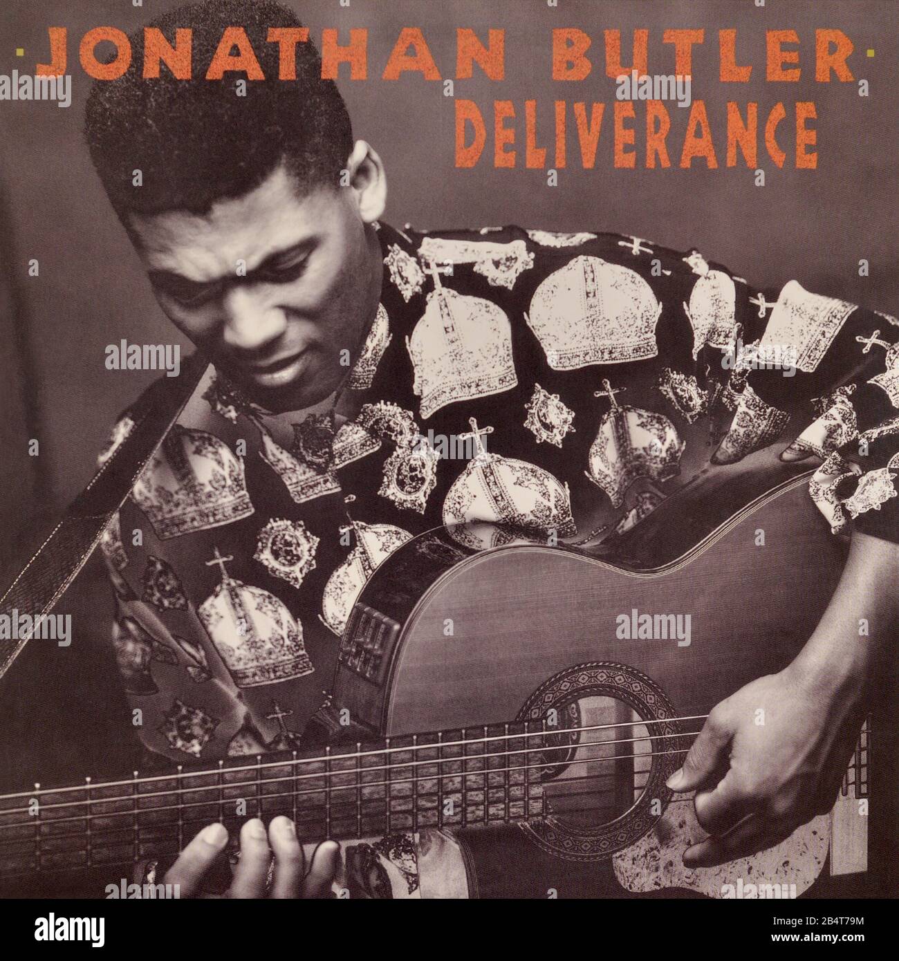 Jonathan Butler - portada original del álbum de vinilo - Deliverance - 1990 Foto de stock