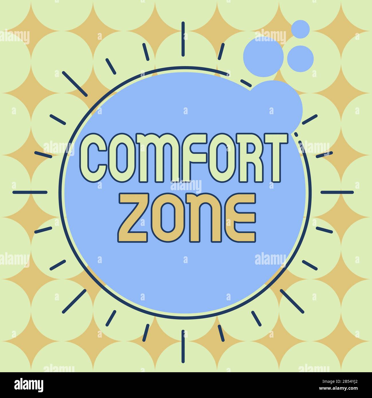 Escritura manual conceptual que muestra la zona de confort. Concepto