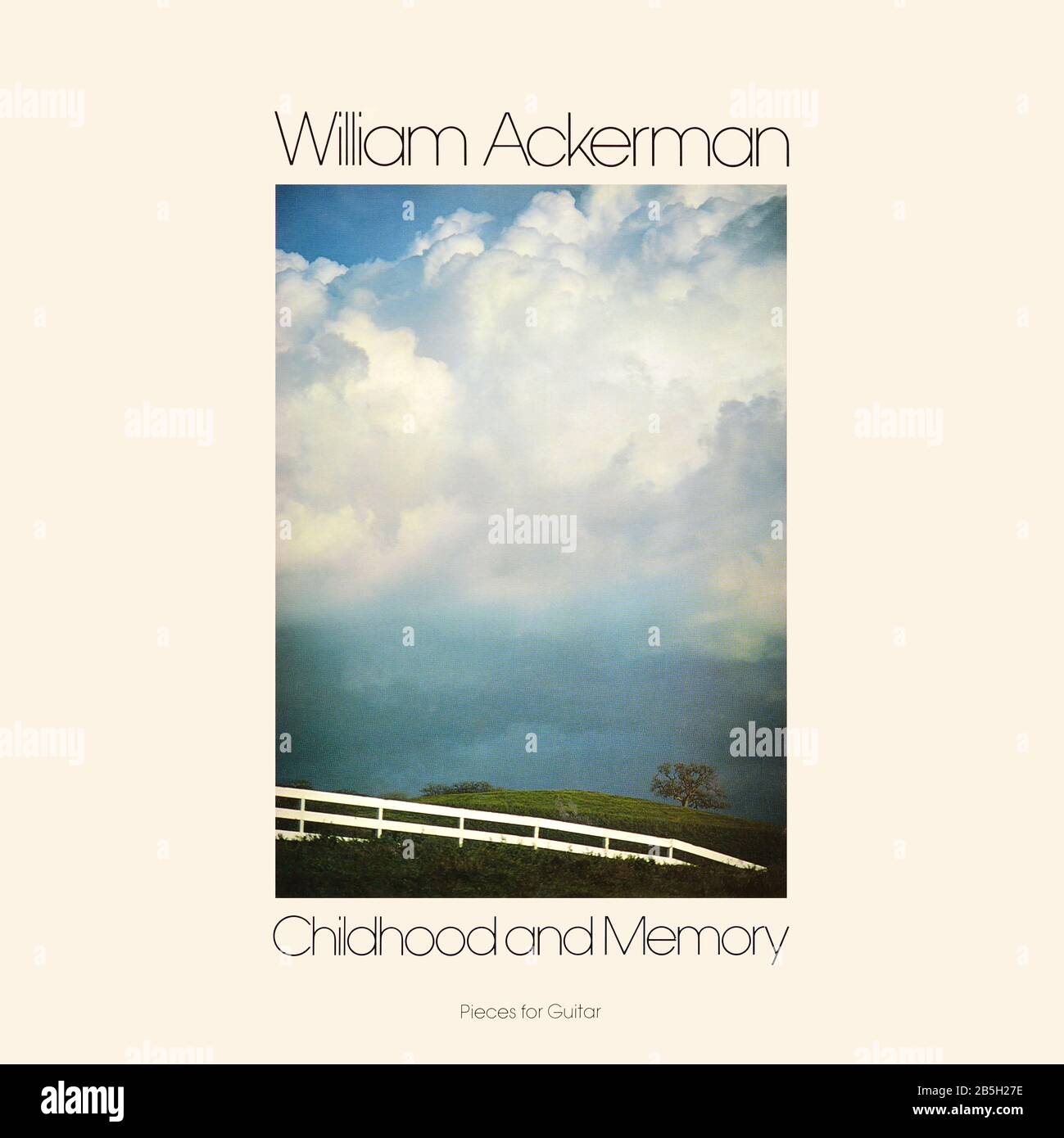 William Ackerman - portada original del álbum de vinilo - Infancia y memoria (piezas para guitarra) - 1979 Foto de stock