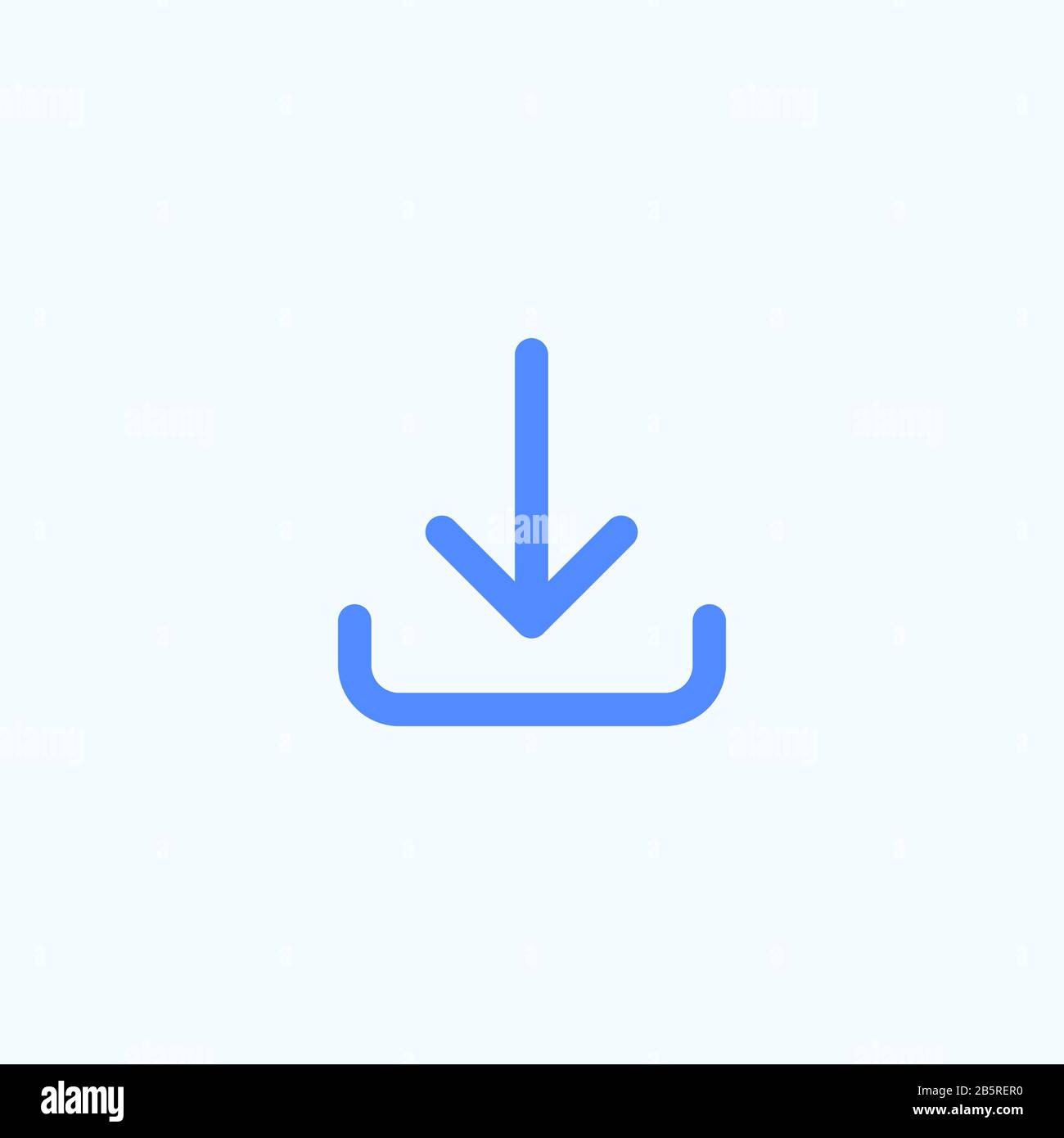 Icono de descarga para el diseño del sitio web. Icono de línea