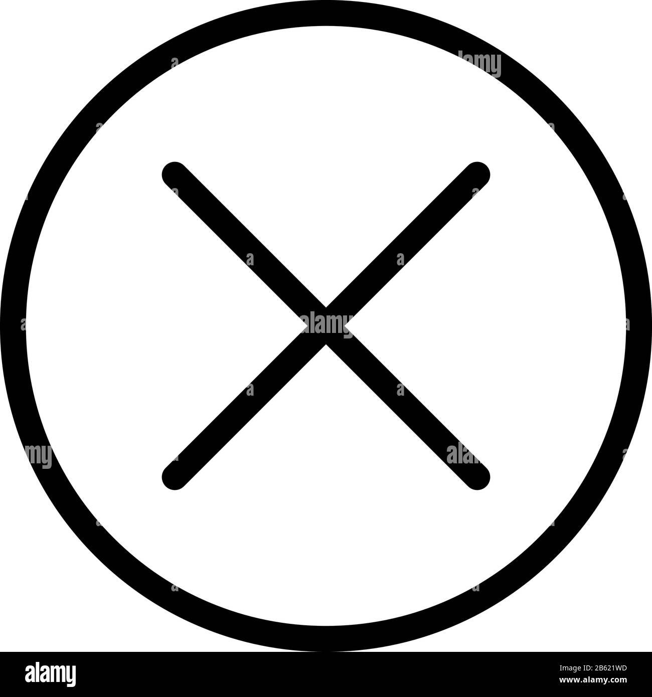 Cancelar color de plantilla de icono editable. Señal de vector de símbolo  de Marca incorrecta aislada en ilustración de fondo blanco para diseño  gráfico y web Imagen Vector de stock - Alamy