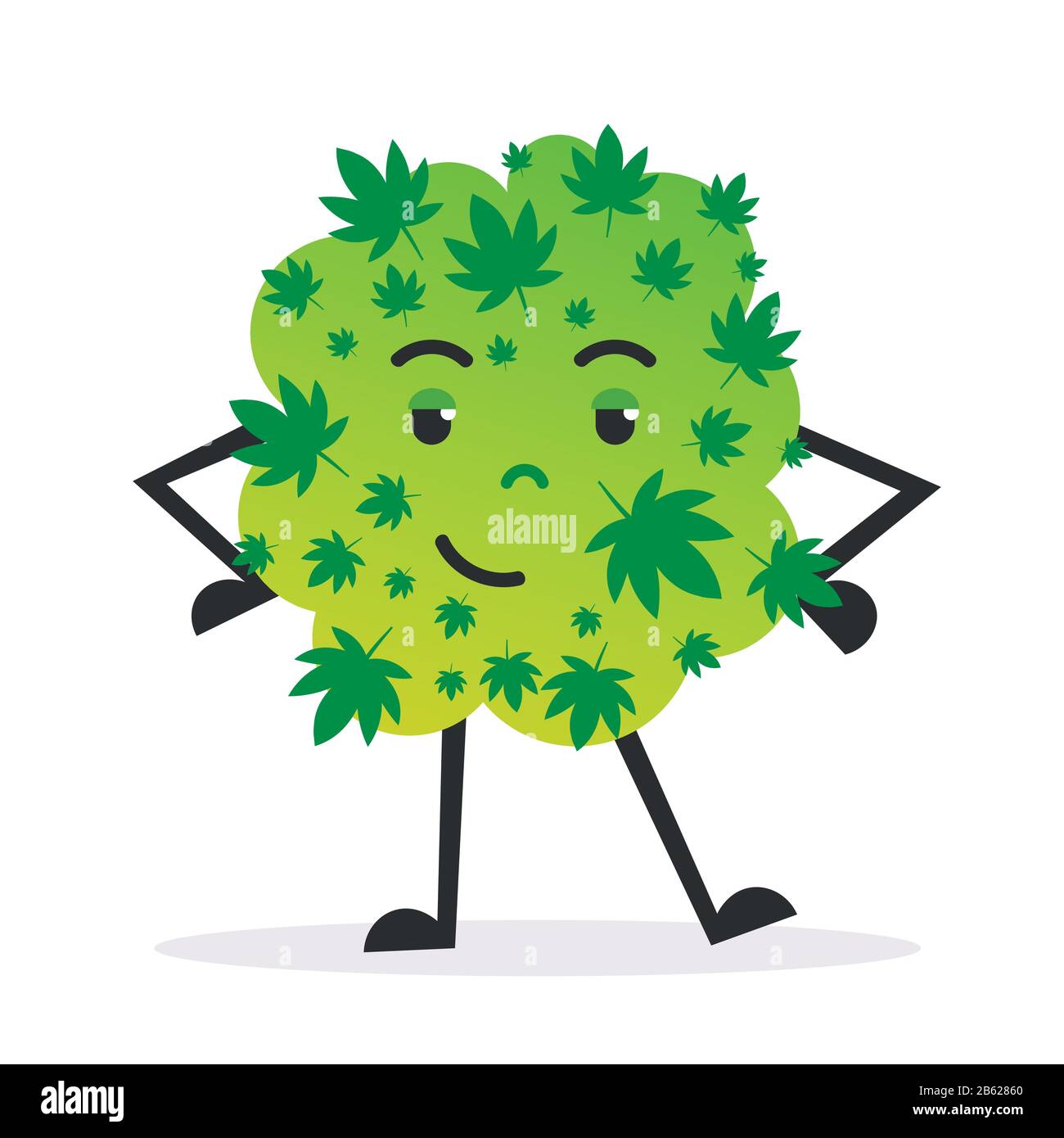 lindo cannabis sonriente maleza bud dibujos animados carácter médico  marihuana consumo de drogas concepto vector plano ilustración Imagen Vector  de stock - Alamy