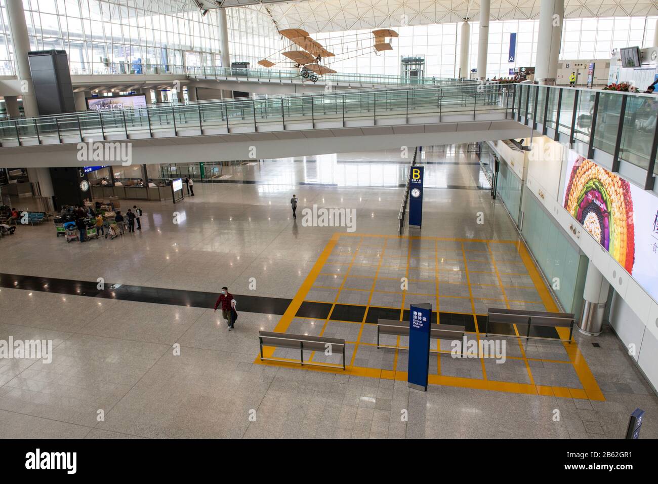 Hong Kong,China:06 Mar,2020. El Aeropuerto Internacional de Hong Kong vacío como Cover-19 se cobra su peaje en la industria de viajes Jayne Russell/Alamy Stock Image Foto de stock
