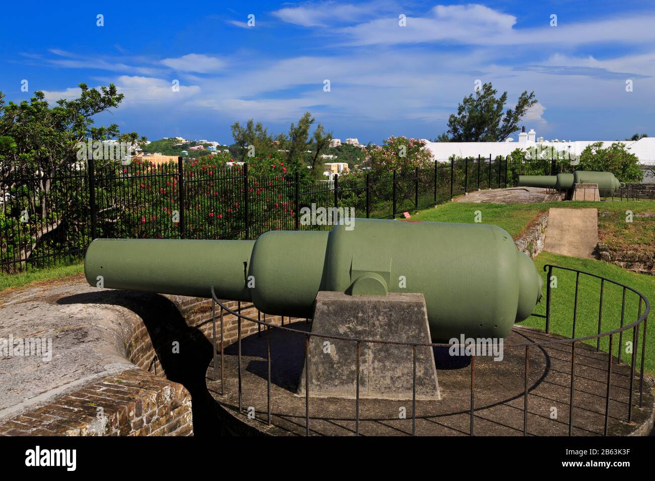 Fort Hamilton, de la ciudad de Hamilton, Pembroke, Bermuda Parroquial Foto de stock