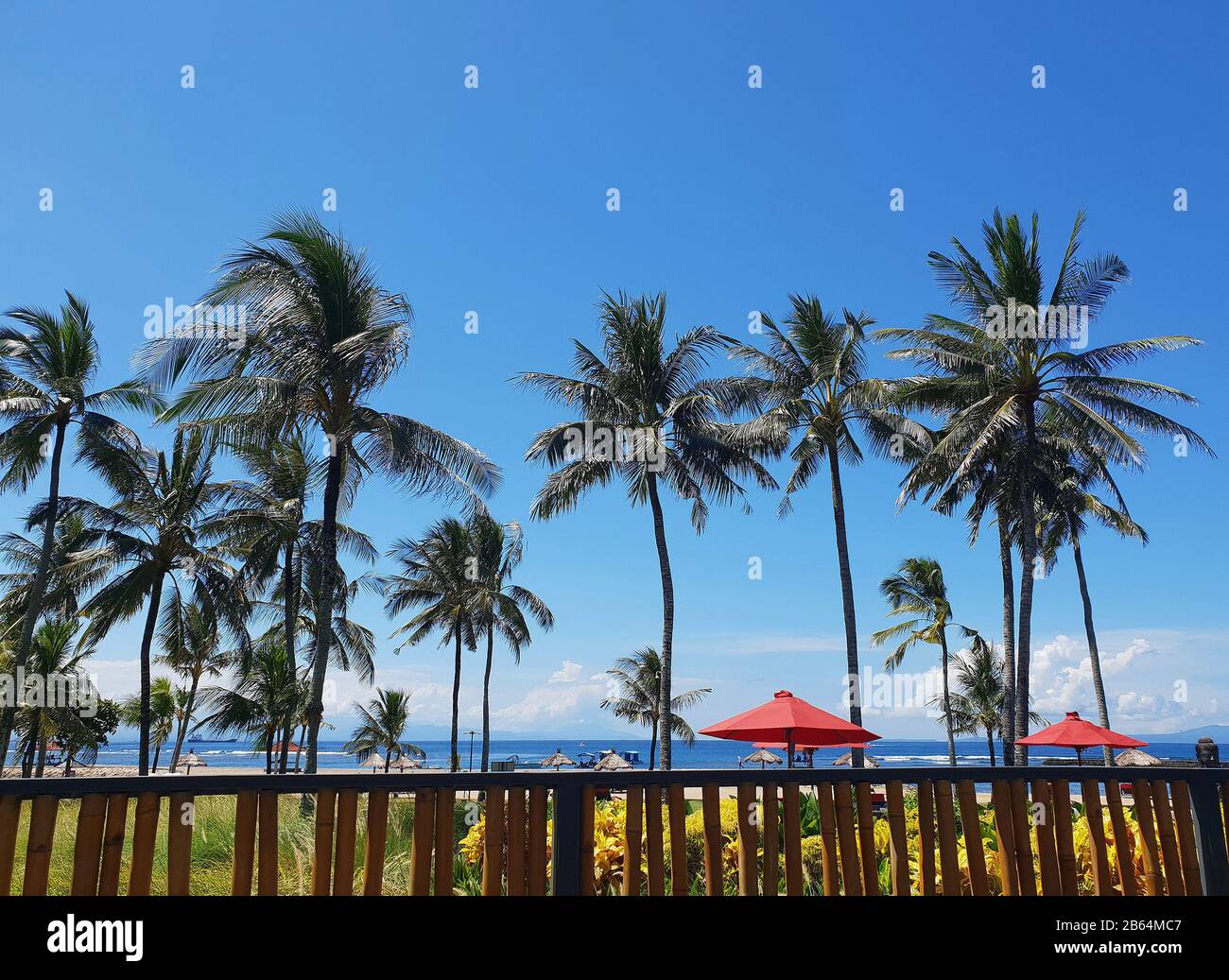 Vista del complejo de playa Club Med, Bali, Indonesia Foto de stock