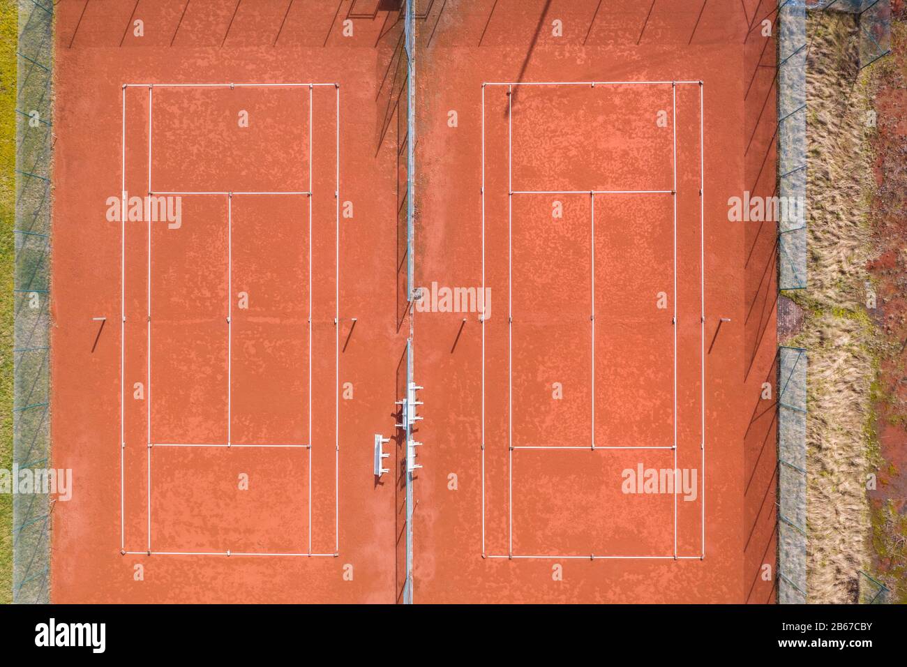 una pista de tenis desde arriba Fotografía de stock Alamy