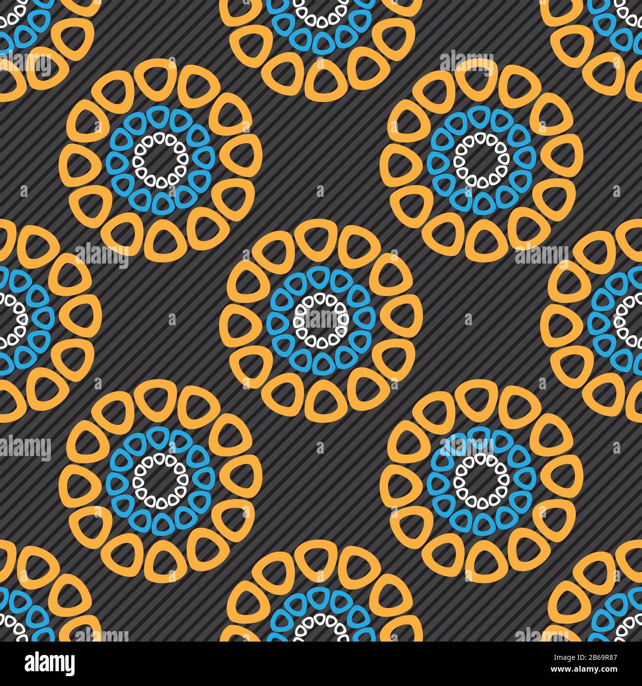 Seamless ornamento vector patrón de mosaico para uso multifuncional en diseño Ilustración del Vector