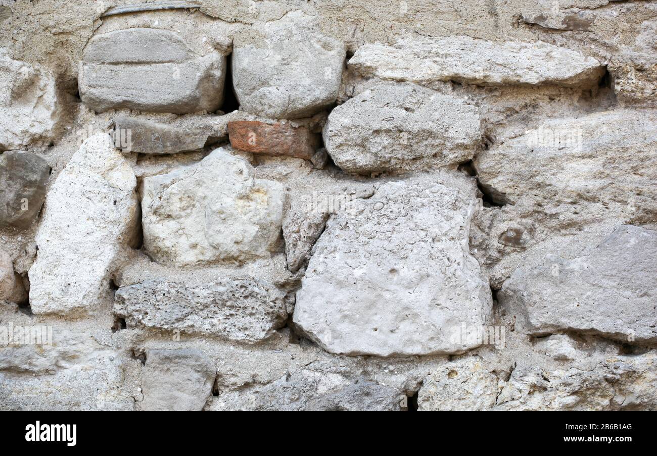 Imagen de fondo de pared de piedra antigua Foto de stock