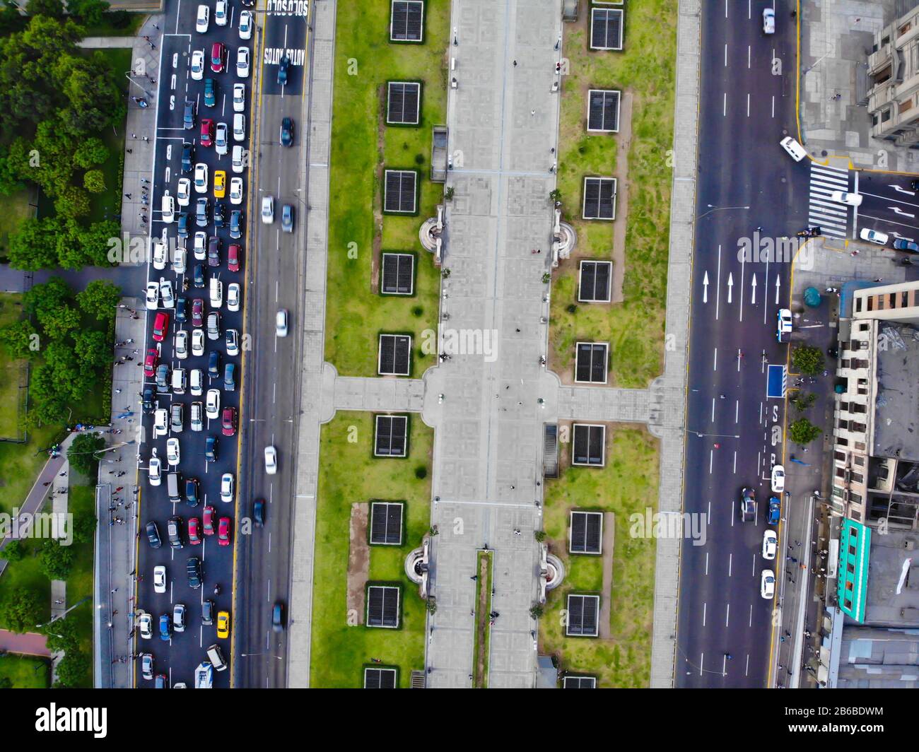 Lima Perú Antiguo centro de negocios de la capital peruana, foto tomada del cielo con un drone Foto de stock