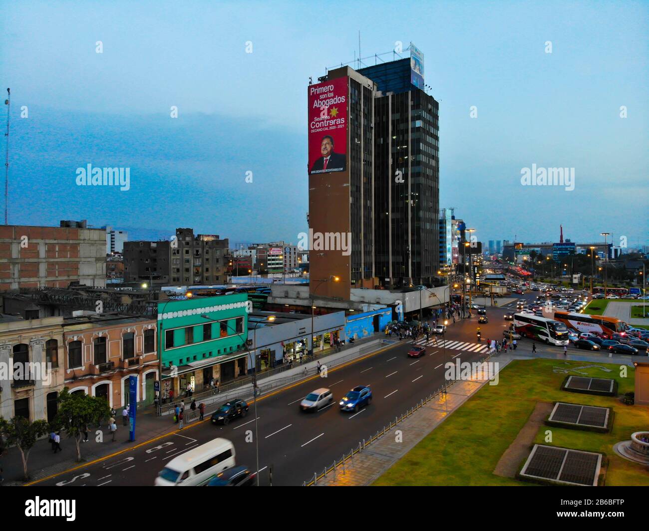 Corte peruano en Lima Perú foto tomada del cielo con un drone Foto de stock