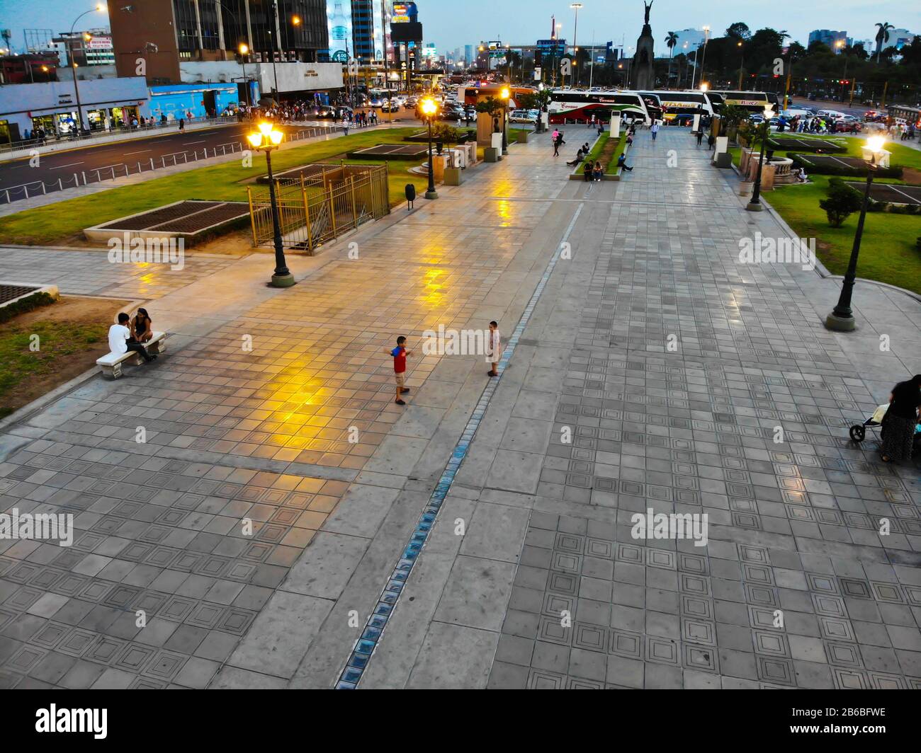 Corte peruano en Lima Perú foto tomada del cielo con un drone Foto de stock