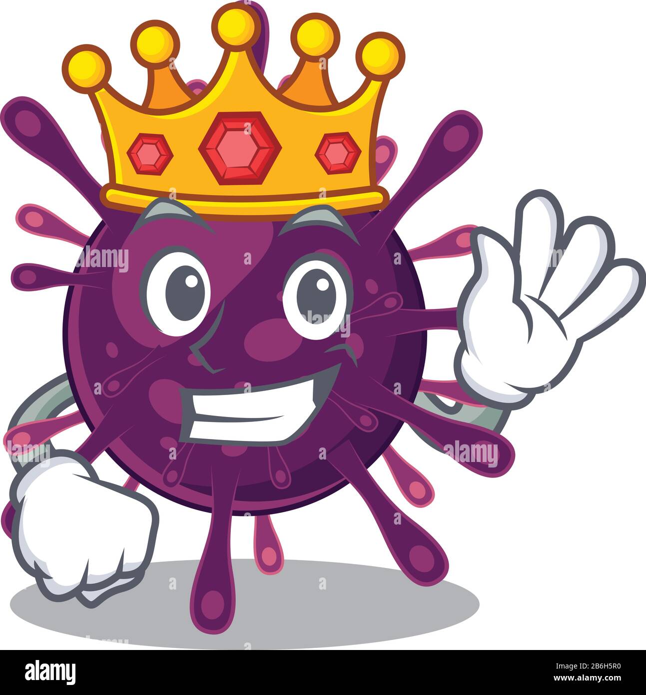 El rey real de coronavirus riñón fracaso de dibujos animados diseño de  carácter con corona Imagen Vector de stock - Alamy