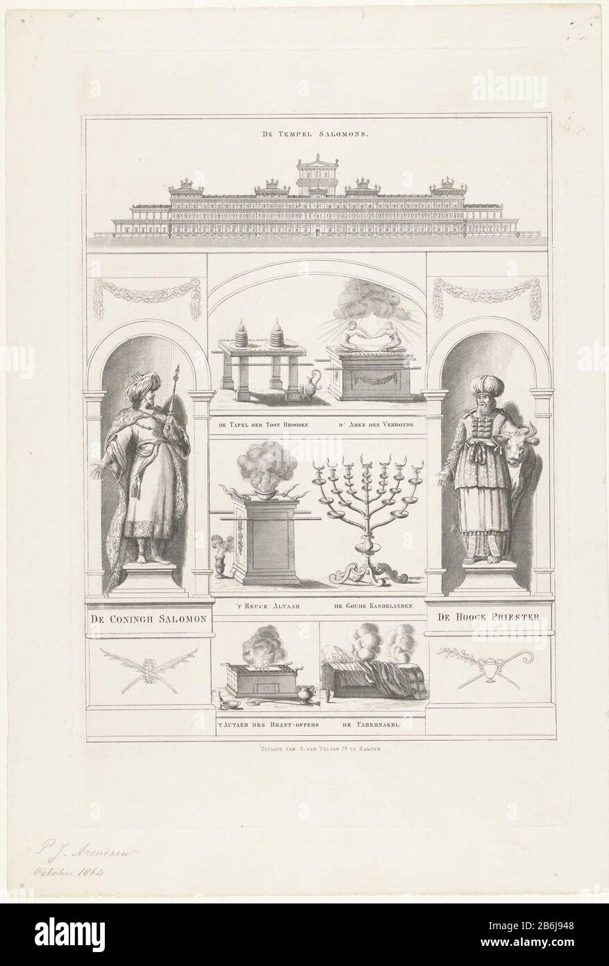 El templo de Salomón, el rey Salomón, el sumo sacerdote y seis objetos del  templo el templo Salomons (objeto del título) El templo de Salomón, bajo la  construcción de dos estatuas del