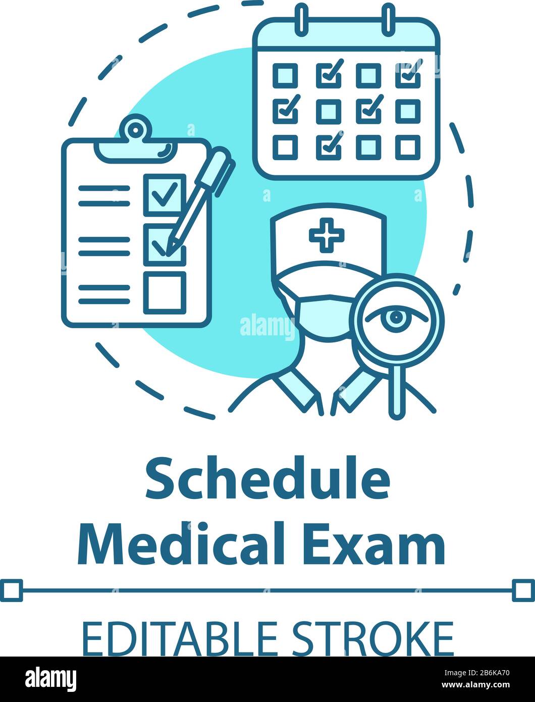 Icono De Concepto De Planificación De Exámenes Médicos Chequeo Hospitalario Visita De 2516