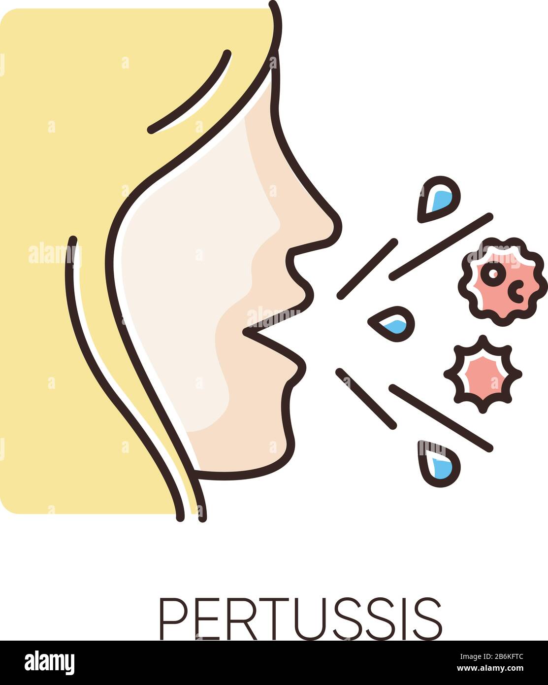 Icono De Color Rgb De Pertussis Infeccion Bacteriana Respiratoria Tos Ferina Enfermedad Contagiosa Sintoma De Enfermedad Infecciosa Diagnostico Medico Imagen Vector De Stock Alamy
