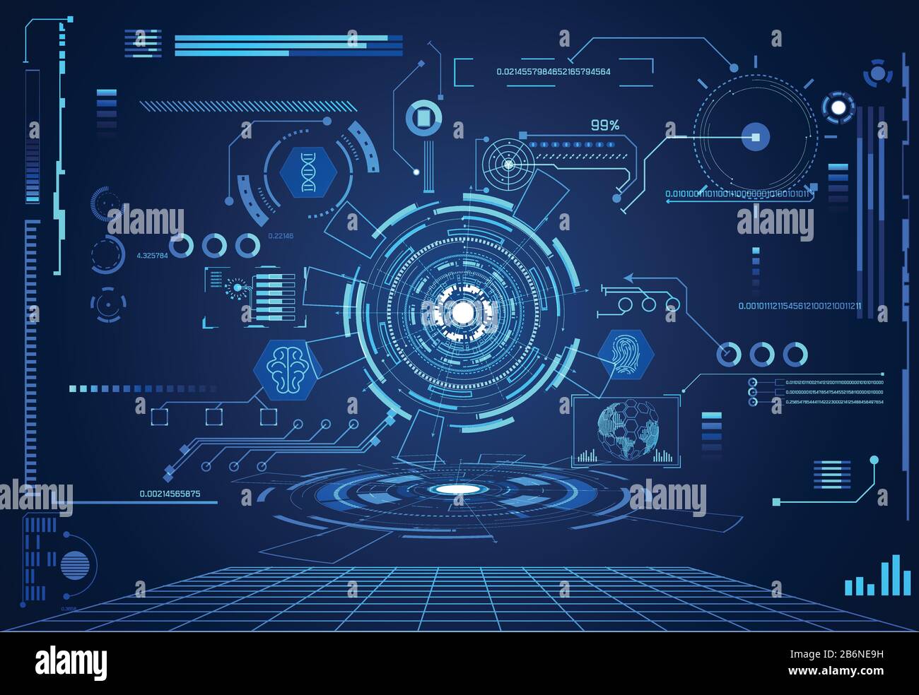 Resumen tecnología interfaz de usuario concepto futurista interfaz de