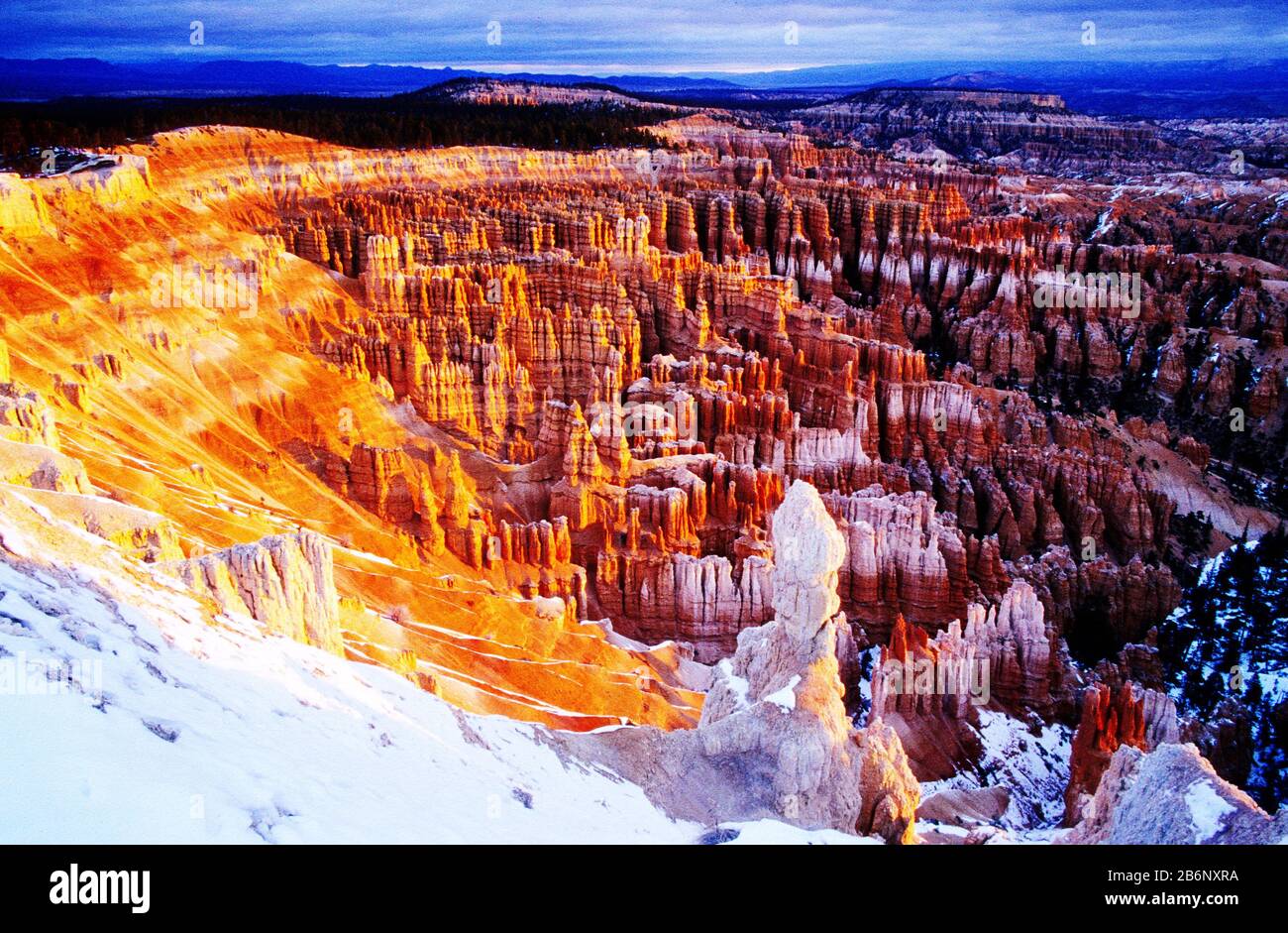 Estados Unidos - Bryce Canyon - Utah - Winter - Tuff - Felsen Foto de stock