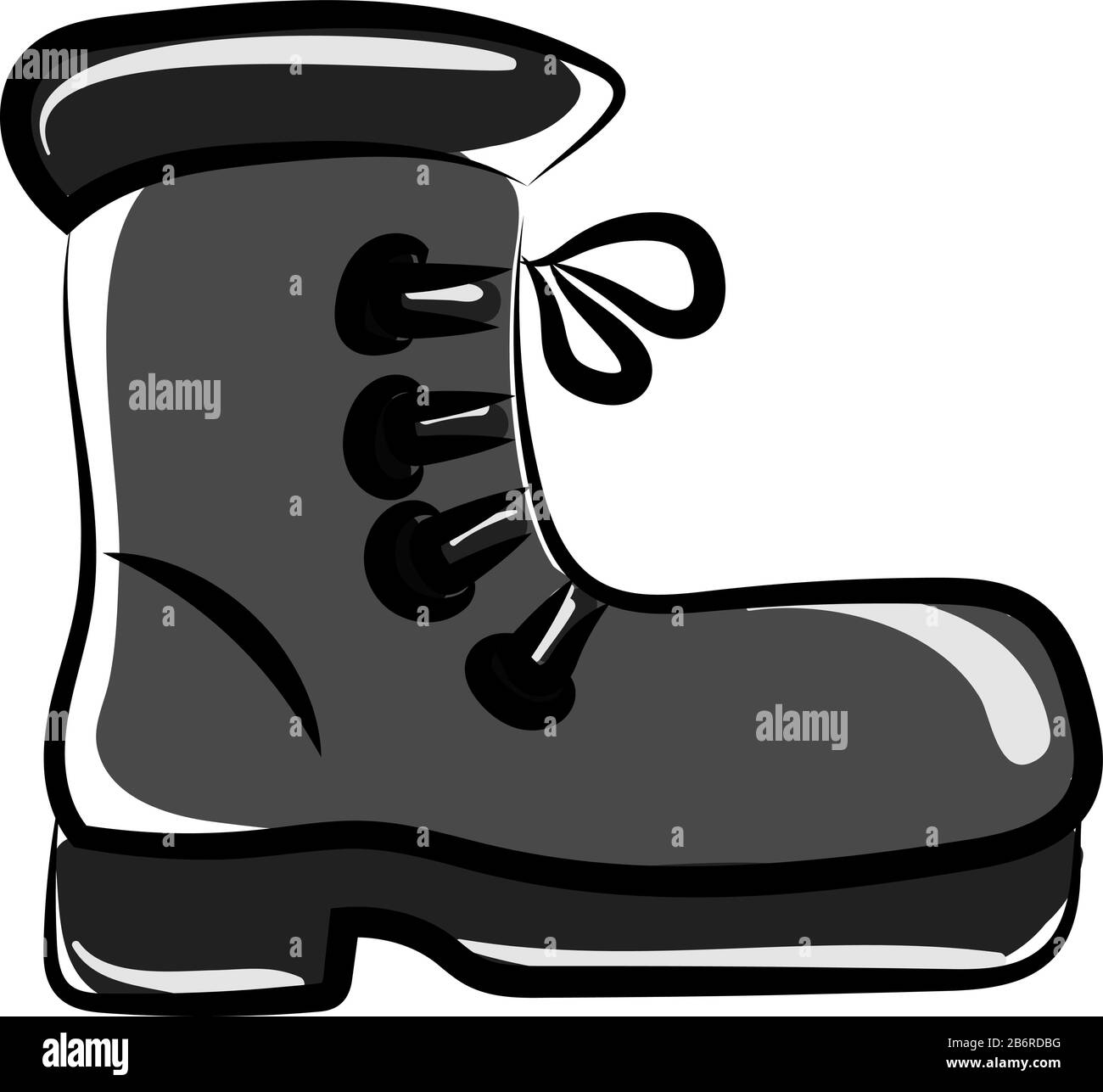 Botas grandes negras, ilustración, vector sobre fondo blanco Imagen Vector  de stock - Alamy