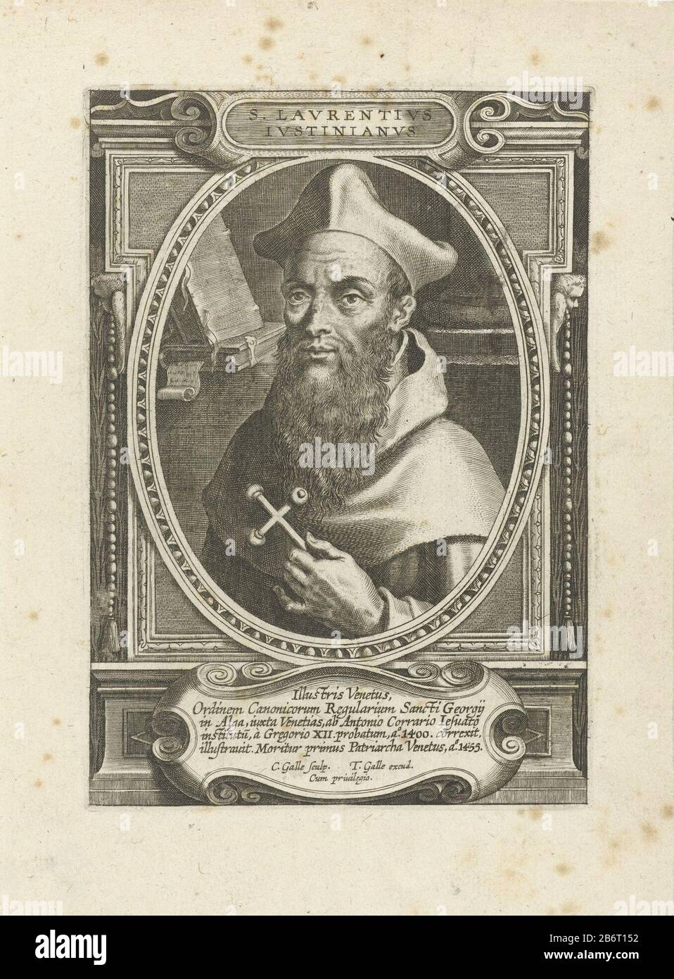 H Laurentius Justinianus S Lavrentivs Ivstinianvs Titel Op Object Stichters Van De Religieuze Orden Serietitel San