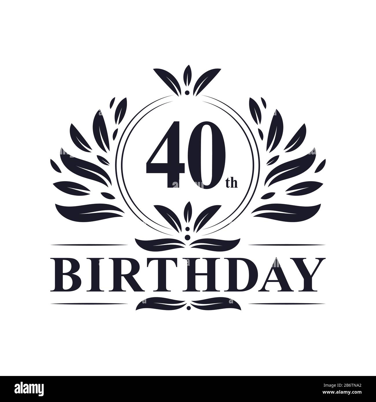 Logotipo de 40 cumpleaños fotografías e imágenes de alta