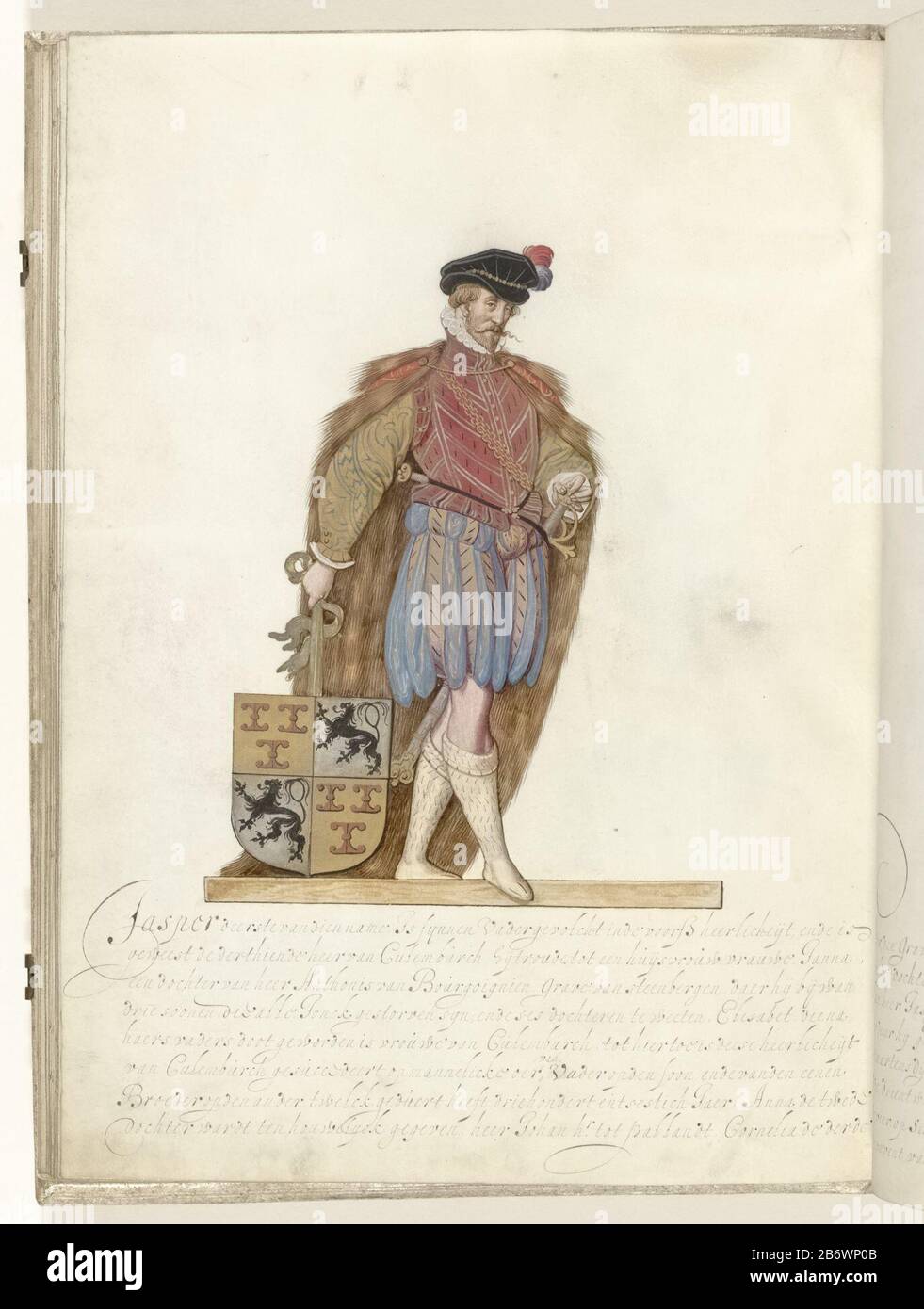Jasper, Heer van Culemborg Jasper, decimotercer Señor de Culemborg. De pie  a los pies de los