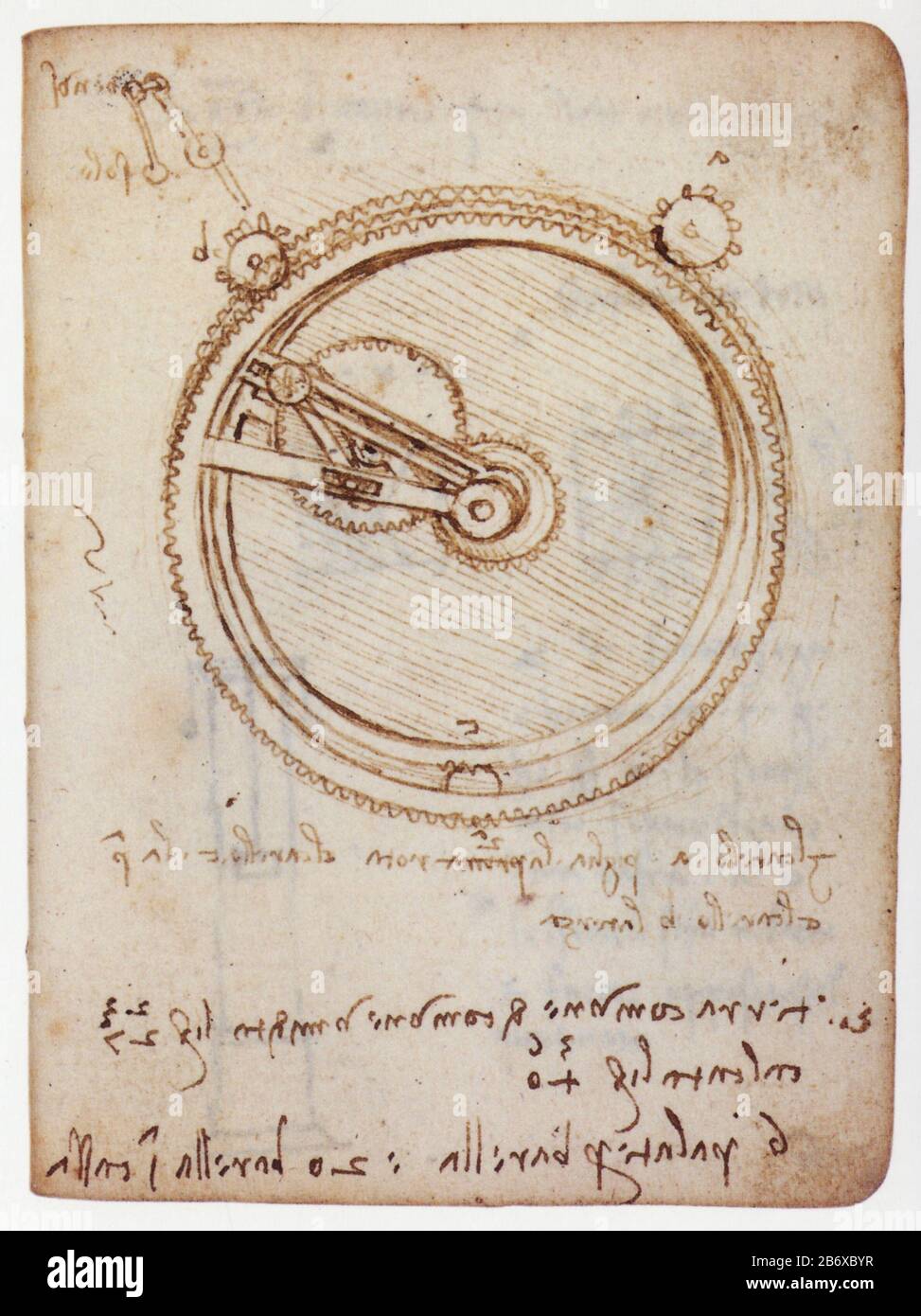 Nueva llegada solitario Rango Leonardo da Vinci.Clockwork para el reloj planetario.1498 Fotografía de  stock - Alamy